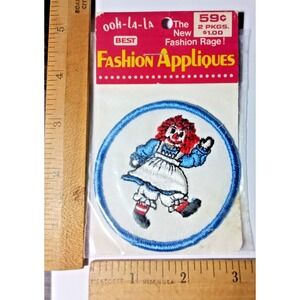 Vintage Fashion Appliques. "Ohh-La-la" Iron-On Patches. New In Packs Doll